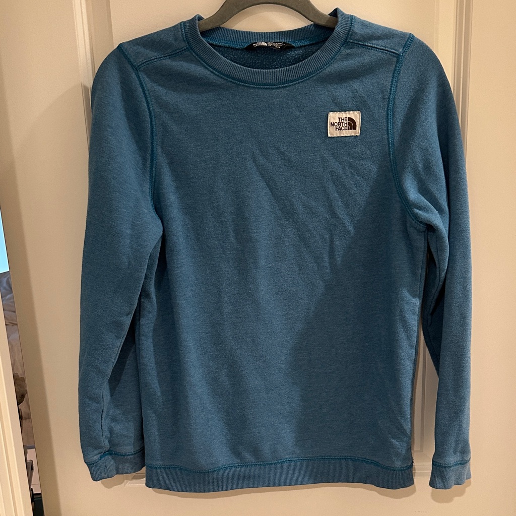 Kids 14/16 The North Face Blue Crewneck Pullover Sweatshirt